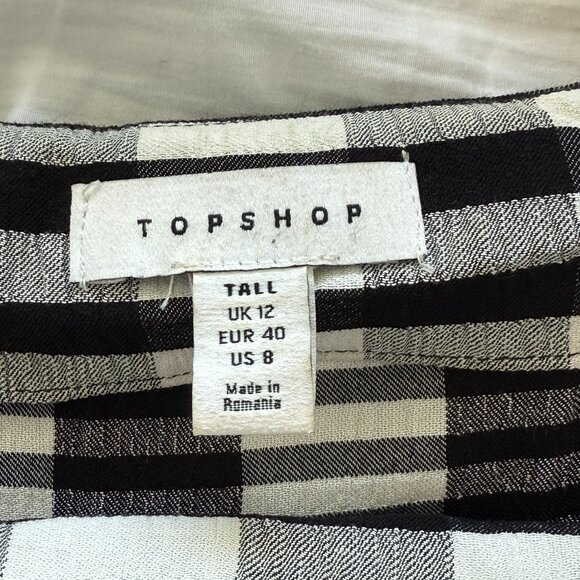 Top Shop Gingham & Stripe Dress - Picture 3 of 3